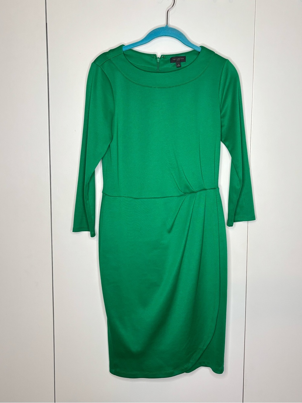 The Limited Fully-lined Faux Wrap Dress with Pleated Waist - Size 2